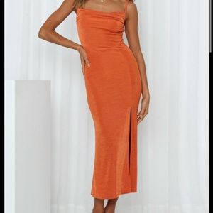 LIGHT THE NIGHT MAXI Hello Molly DRESS ORANGE